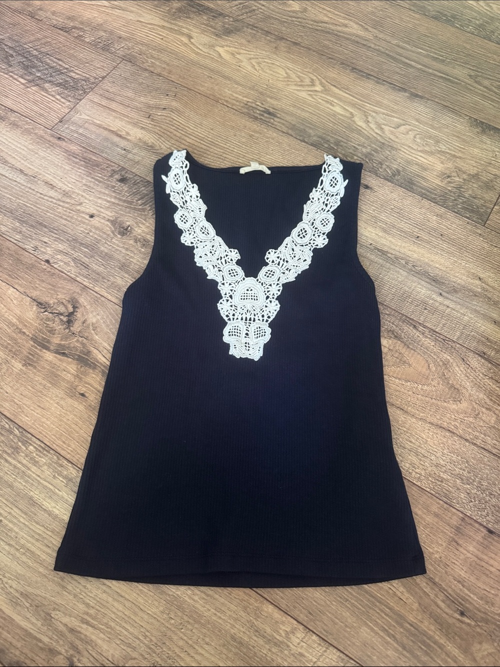 Madewell lace trim tank top M